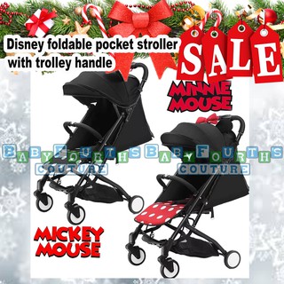 COD Disney Baby Foldable Pocket Stroller W/ Trolley Handle