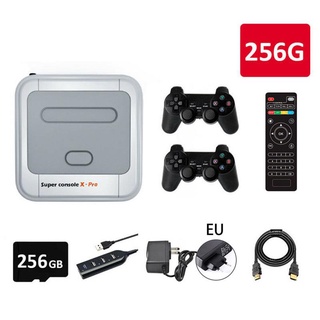 Super Console X-pro Game Console TV Video Gaming Box Retro Game Player, 256G, Wireless Gamepad With