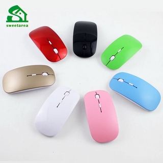 [Ready stock]Wireless Mouse bluetooth 2.4GHz Candy Color Ultra Thin USB Optical thin slim usb