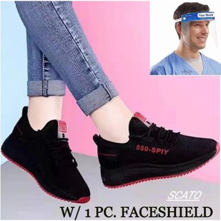 New Breathable Fashion Walking Sneakers W/ 1PC. Faceshield Tennis Athletic Jogging Sport Shoes-550