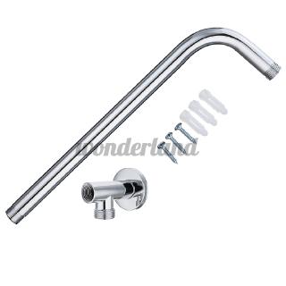 Wall Shower Head Extension Pipe Long Stainless Steel Arm Bathroom Home (6)