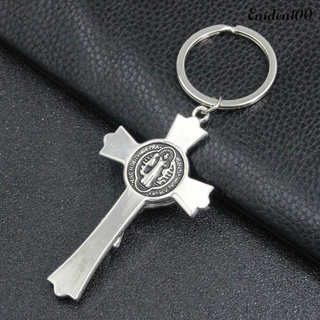 emden100 Crucifix Jesus Christ Religion Metal Key Chain Ring Holder Pendant (1)