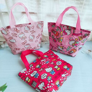 Hello Kitty My Melody Cinnamoroll PomPomPurin Hand Cooler Lunch Box Bag Kids Bento Bag for Children Girls Cartoon Tote Handbag