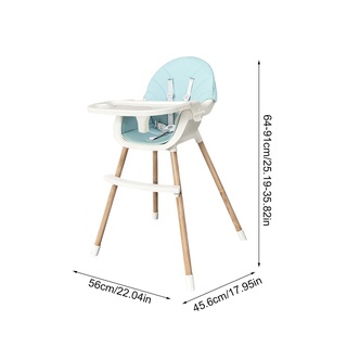 3in1 Baby Dining Chair Baby High Chair Folding With Cushion Adjustable Highchair With Removable Tray (5)
