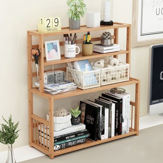 2/3/4 Layers Wooden Book Shelf Wood Furniture Small Book Shelves Book Organizer Wooden Shelf (1)