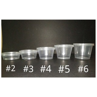 Clear Sauce Cup / Small Cups 2, 3, 4, 5 and 6oz With lid (100/50 PIECES)