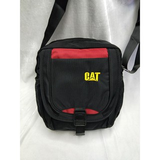 Cat Men's body bags canvas sling bag Flip cover with buckle Anti-theft sling