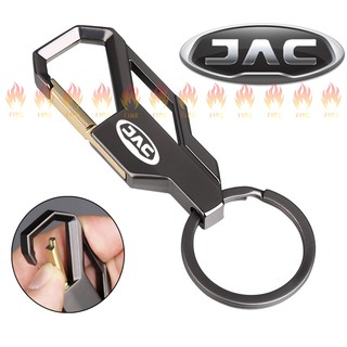 JAC Car Keychain (Black Gold) Men's Creative Alloy Metal Keyring Key Chain Ring Keyfob Gift