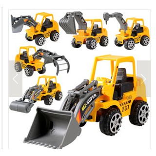 Mary☆ Kids Toy Mini Engineering Vehicle Car Truck Excavator Model Toys Boy Gifts (Color: Yellow) IFA