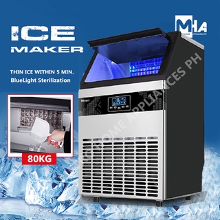 Automatic Ice Maker Machine 60kg-80kg Heavy Duty Commercial and Household Use