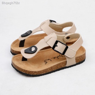 ✇☫๑Children Slides Boy Girl Sandals Cool Design with Cork Flat Shoes Non-Slip Casual Summer Toddler