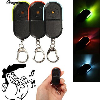 COD!Gregorio Wireless Anti-Lost Alarm Key Finder Locator Whistle Sound LED Light Keychain