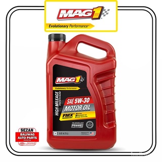 MAG1 HIGH MILEAGE SYNTHETIC BLEND 5W‑30 MOTOR OIL 5 QTS. FOR GASOLINE ENGINES PART NO. 66732