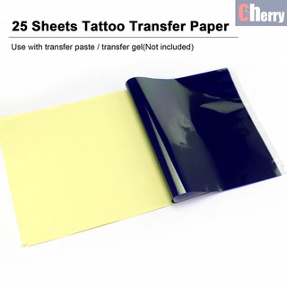 [shopee-cherry] 25 Sheets Tattoo Transfer Paper Tattooing A4 Size Tattoo Thermal Paper Transfer Carbon Stencil Paper Tattoo Paper for Tattoo Supplies Kit