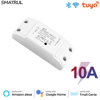 SMATRUL Wifi Smart Switch Compatible with Amazon Alexa & for Google Home Timer 10A/2200W Wireless Remote Swi