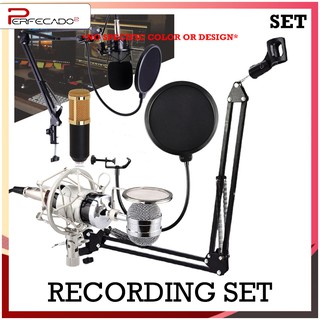 SET BM-800 Condenser Microphone WITH NB-35 Microphone Stand AND Pop Filter