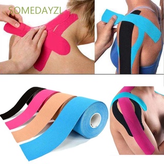 SOMEDAYZL Waterproof Athletic Strapping Fitness Muscle Bandage Kinesiology Sports Tape Tennis Sports Tape Muscle Paste Cotton Muscle Pain Relief Physiotherapy Myalgia Adhesive Strain Injury Tape/Multicolor