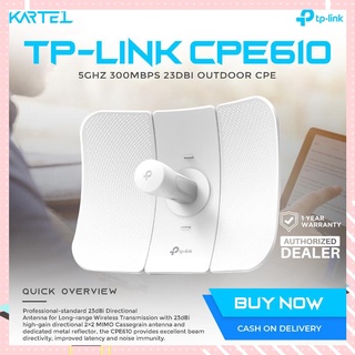 【Available】TP-Link CPE610 High Power Outdoor CPE/Access Point, 5GHz 300Mbps | TP LINK K
