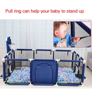 Baby Playpen Play Fence Stainless Children Game Bed Children Fence Indoor Play Yard Safety Playpen (4)