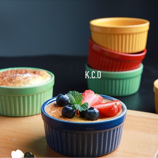 150ml Porcelain Souffle Dishes, Ramekins For Baking, Creme Brulee Dishes, Ceramic Pudding Cup For Ja