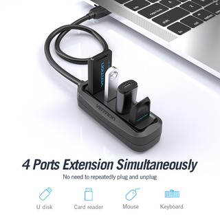 High-speed 4-port portable OTGUSB 2.0 hub distributor for Apple Macbook Air laptop PC tablet