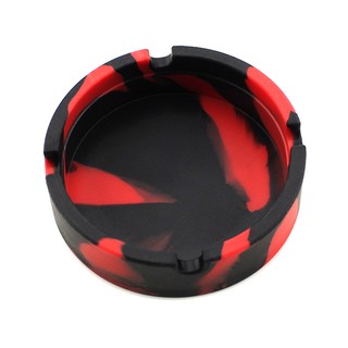 Silicone Ashtray Rubber High Temperature Resistant Round Camouflage Fluorescent Ashtray for Indoor