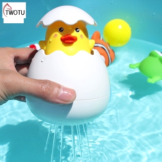 Children bathing penguin rain cloud splashing duckling eggshell baby bathroom floating sprinkler shower toy