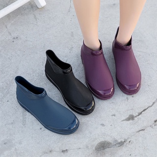 women boots✹✼∏Japanese-style fashionable all-match rain boots ladies' short rain boots low-top non-s