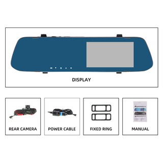 EKLEVA 4.5 Inch IPS Screen Car DVR 1080P Dual Lens Rearview Mirror Camera Car Mirror DVR Dash Cam (8)