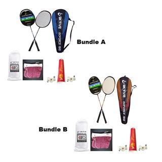 Badminton Aktive Isoforce 1910 with Shuttlecock and Badminton Net w/ free bag (1)