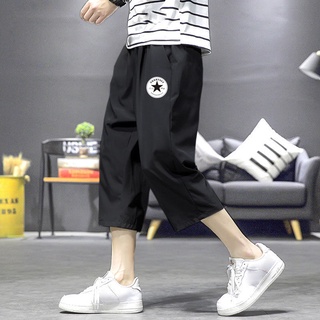 ❧◇summer new men s beach pants loose casual tide brand quick-drying sports pants ice silk shorts men