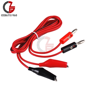 1 Meter Alligator Clip Crocodile Lead Test Clip to Banna Plug Cable Connector Electrical Clamp Jumper Wire for Multimeter