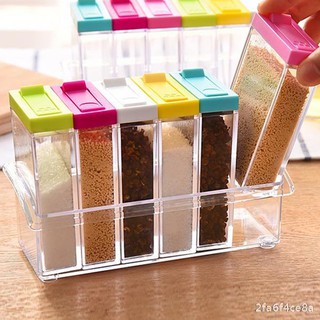 Transparent Crystal Condiments Organizers Seasoning Box (1)