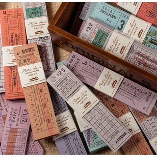 Vintage Bus/Train Tickets Paper Pads Moking Travel Retro Series (1)