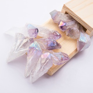 1pcs Natural Crystals Plating Purple Crystal Quartz Natural Raw Wand Quartz Geode Crystal Cluster Healing Specimen Decor