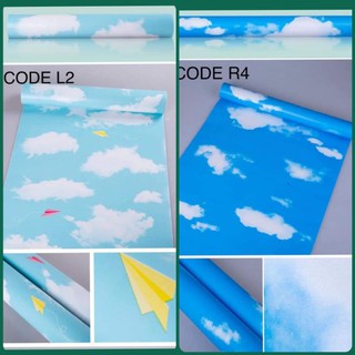 WALLPAPER ASH MATTE AND PVC QUALITY SELF ADHESIVE KUST PEEL OFF AND STICK , CLOUDDESIGN WALLPAPER R4