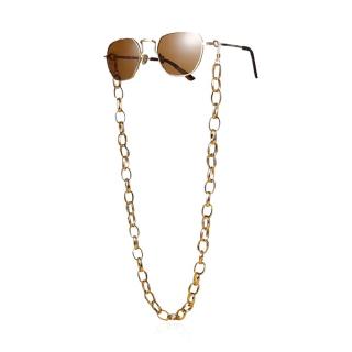 1PC Womens Gold Eyeglass Chains Sunglasses Fashion Chic Simple Personality Oval Glasses with Chain (9)