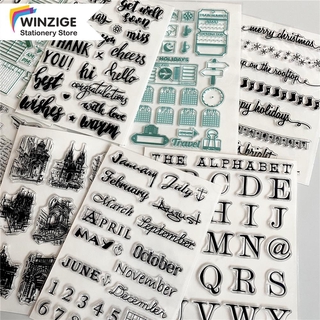 Winzige Vintage Clear Stamp Date Letter DIY Album Scrapbooking Silica Gel Stamp