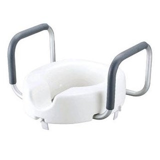 Raised Toilet Seat with Side Rail WyNo