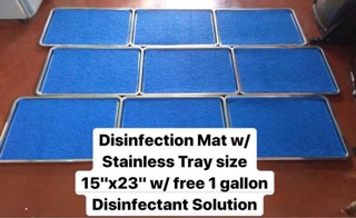 15x23 Stainless disinfectant Mat and Tray FREE 1KG CHLORINE or 1Gallon Disinfectant Solution (3)