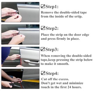 8m Car Door Edge Rubbing Strip Anti Collision Rubber Bumper (5)