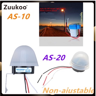 AS-20/10 220V Light Control Switch Rainproof Automatic Night Light Sensor Switch