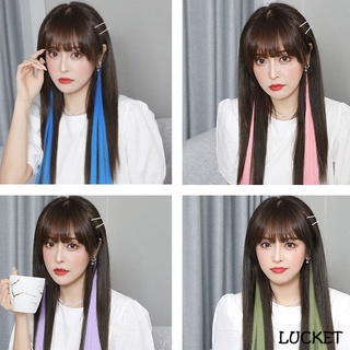 Blackpink Wigs Seamless Wig Piece Long Straight Hair With Clip Color Hair Extension Fake Hair LK