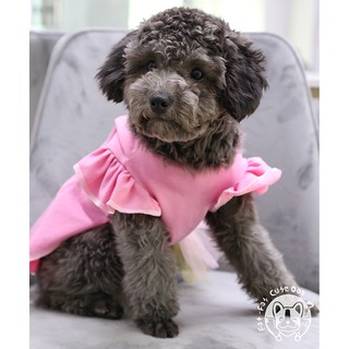 Dog Pleated Midi Dress Cat Dog Pinky Dress (5)