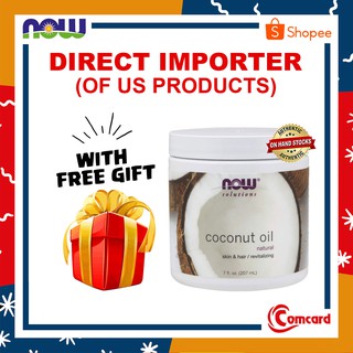 ☑️ On Hand! Now Solutions Coconut Oil Natural | Skin & Hair / Revitalizing 7 fl oz. 207 mL (LND)