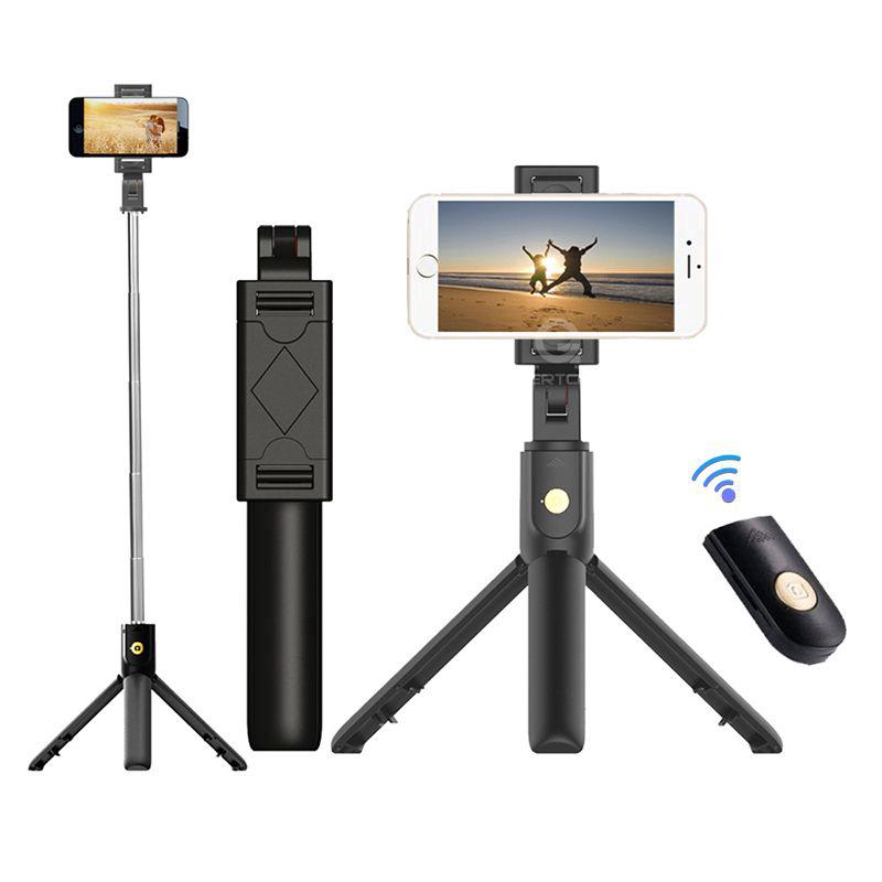 Wireless Bluetooth Tripod Stand Selfie Stick Monopod For IOS Android Smart Phone Desktop Tripod Holder Mini Selfie Stick (1)