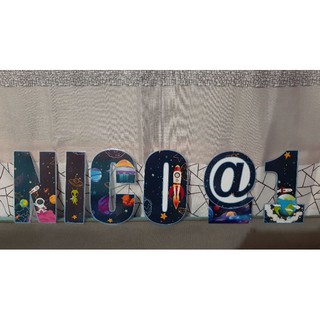 outer space letter standee with stand!