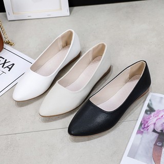 [ MAY ] Plus Size 35-41 Casual Flats Rubber Women Pointed Toe Flat Shoes READY STOCK