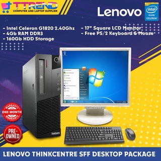 Lenovo Thinkcentre M83 Sff Desktop Package | Intel Core Celeron G1820, 4GB DDR3, 250GB HDD | TTREND