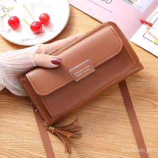 StarWishKorean Fashion Wallet Leather Phone Sling Bag Cute Wallets with Sling for Women